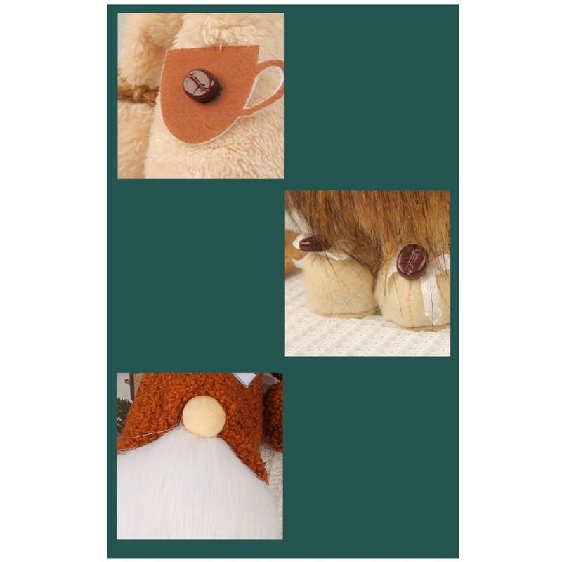 Set 2 Tượng Gnome Cà Phê Đứng Để Trang Trí