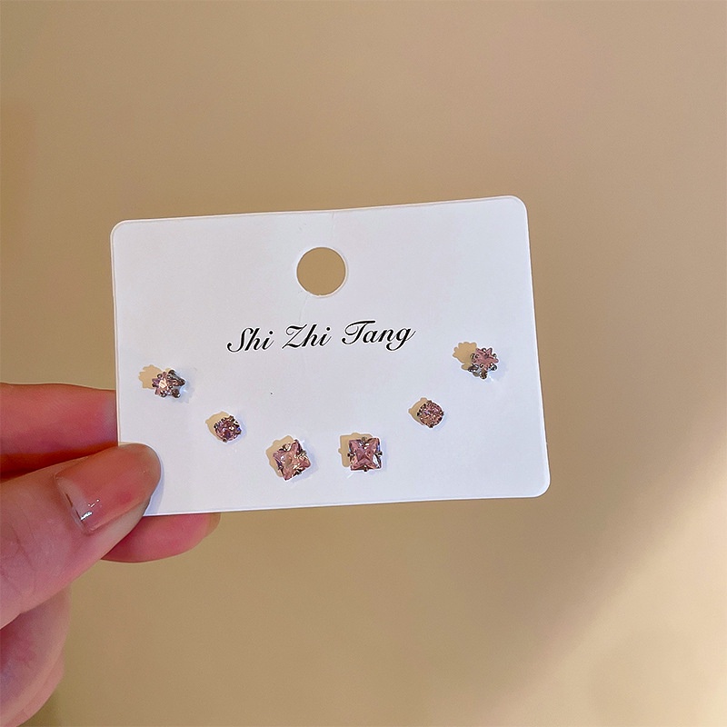 Bộ Sáu Chiếc Bông Tai Mạ Bạc 925 Đính Ngọc Trai Nhân Tạo Thời Trang Dành Cho Nữ