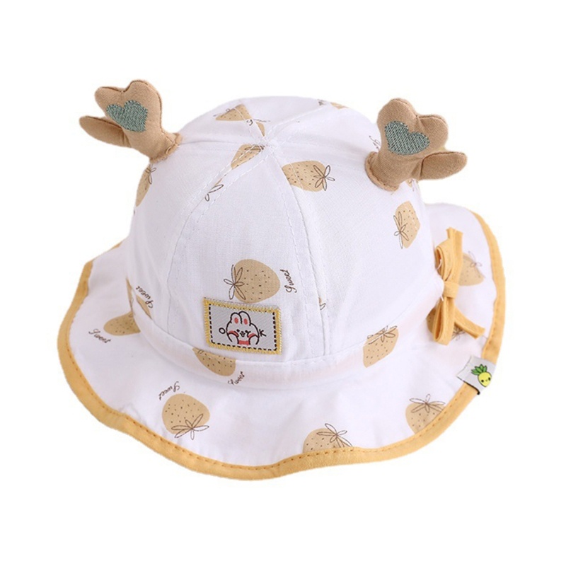 Nón Tai Bèo Vải Cotton Mềm Mại In Họa Tiết Hoạt Hình Dễ Thương Cho Bé