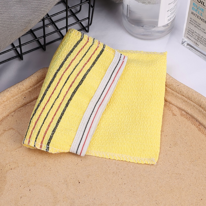 Khăn Tắm Hai Mặt Bằng Polyester Cotton Tẩy Tế Bào Chết Chất Lượng Cao Phong Cách Hàn Quốc