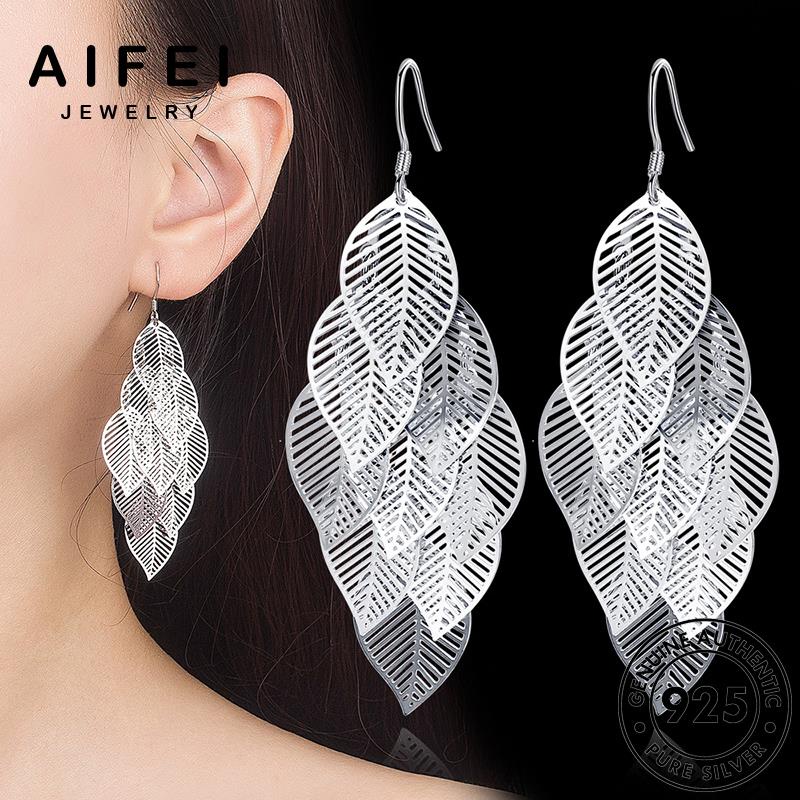 AIFEI JEWELRY fengye xỏ su thật tai quốc điệu bông vành hàn kiện tròn nguyên khuyên 925 sức bản trang phụ bạc tua thời nữ Thời sành E460