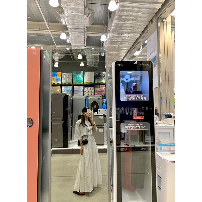 Chân Váy Ren Dài Qua Gối Lưng Thun Thời Trang Mùa Xuân Cho Nữ