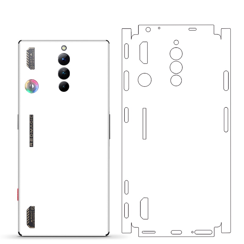 Da Decal Màu Trơn Cho ZTE Nubia Red Magic 8 Pro Mặt Sau Bảo Vệ Màn Hình Bìa Phim Macaroon Nhiều Màu Sắc 3M Bọc Bao Matte Sticker