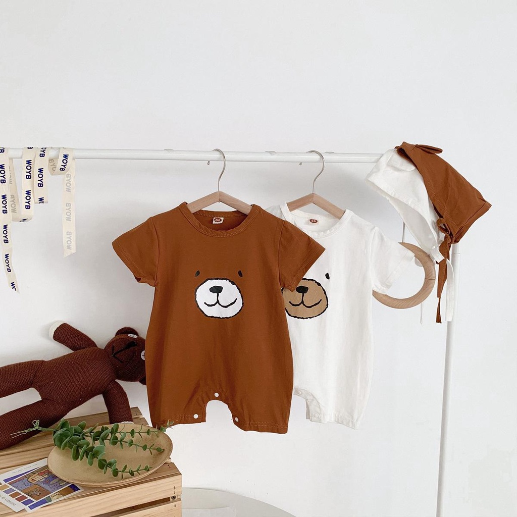Bộ body ngắn tay bodysuit áo liền quần bộ đồ liền thân Babyshop88vn cho bé trai bé gái M30.3-1