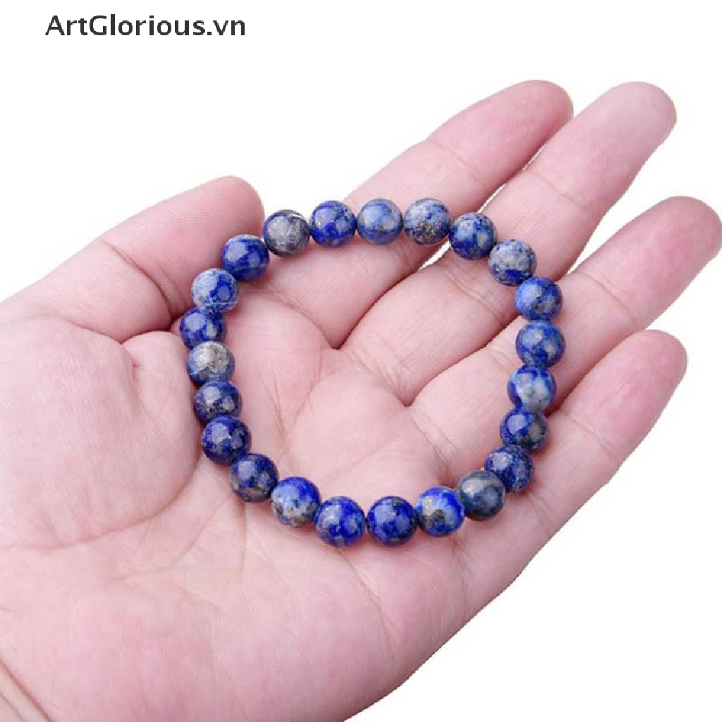 Vòng Tay Hạt Đá Lapis Lazuli 8mm Co Giãn Dành Cho Nam Và Nữ