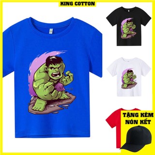 Áo thun trẻ em hulk chibi, 4 màu, có size người lớn, anam store