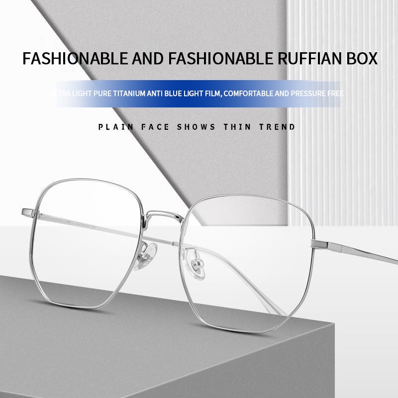 Mắt Kính Chống Bức Xạ Gọng Kim Loại Thời Trang Cho Nam