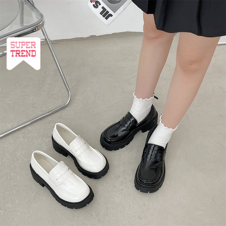 Giày Lười Đế Dày Phong Cách Ulzzang Mới