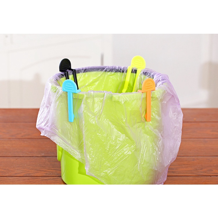 Kẹp Cố Định Thùng Rác Bằng Nhựa Chống Trượt Chống Gió Tiện Dụng