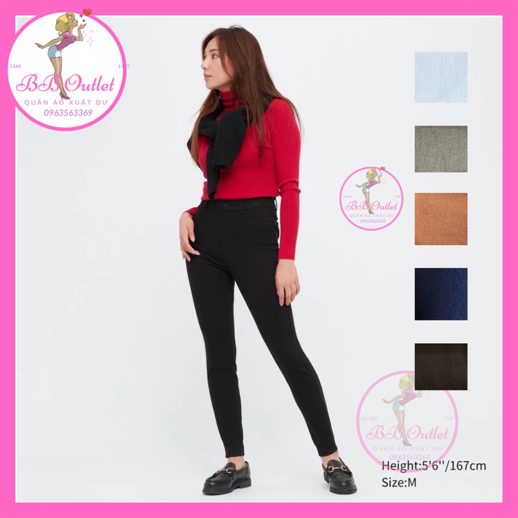 Quần tregging giả jeans xuất dư mềm mại, co giãn, ôm sát cơ thể
