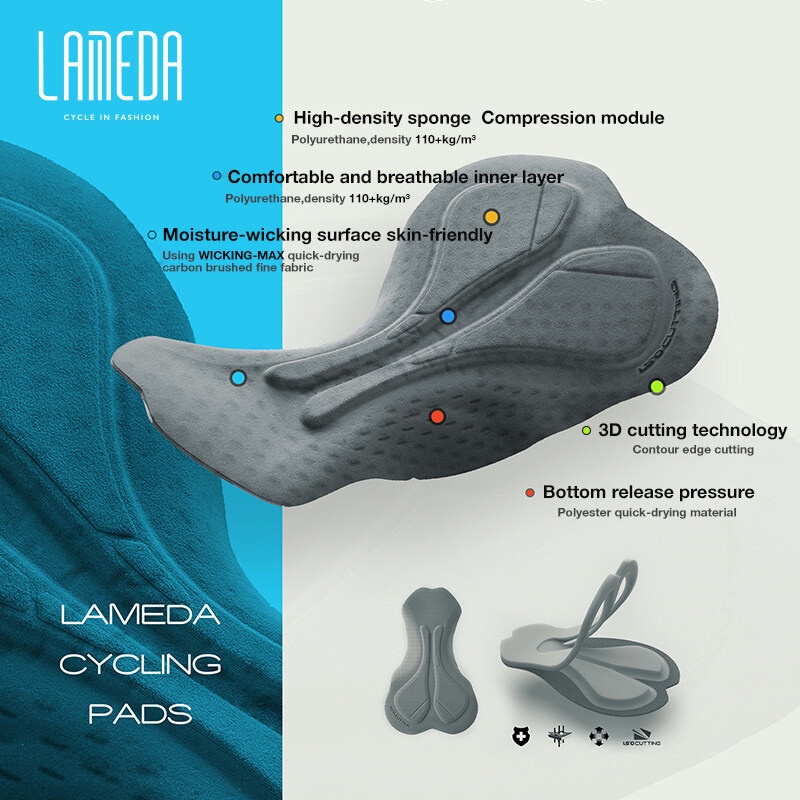 Lameda Quần ngắn đi xe đạp Đi Xe Đạp Leo Núi Chuyên Nghiệp Co Giãn Thoải Mái Mùa Hè Cho Nam