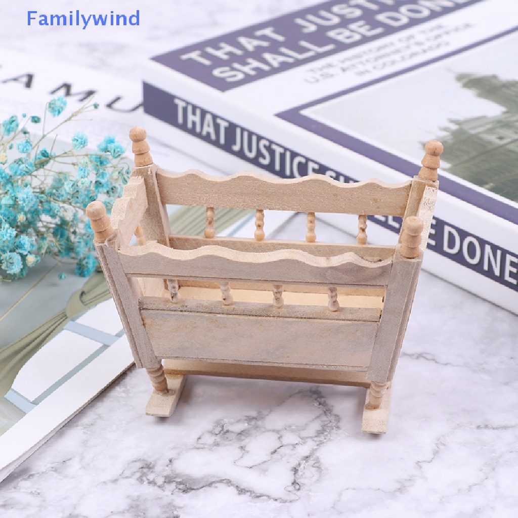 Mô Hình Giường Ngủ Thu Nhỏ Tỉ Lệ 1 / 12 Trang Trí Nhà Búp Bê