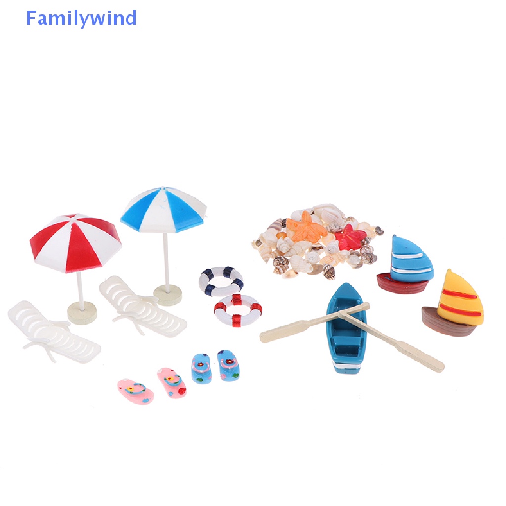 Bộ Vỏ Bọc Ghế Bãi Biển / Ô Dù Trang Trí Nhà Búp Bê Tỉ Lệ 1: 12