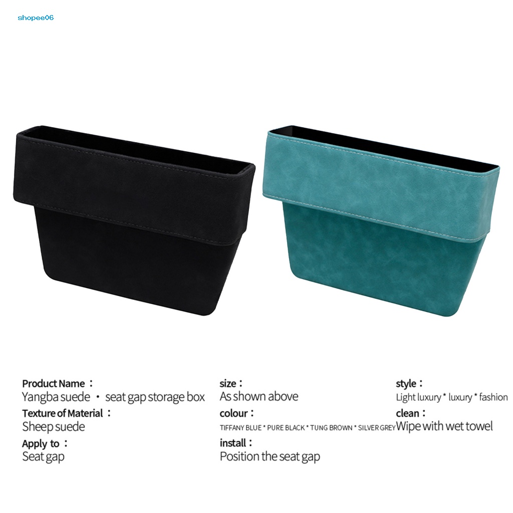 Hộp Đựng Đồ Màu Trơn Chống Ẩm Có Thể Tháo Rời Gắn Khe Hở Ghế Ngồi Xe Hơi