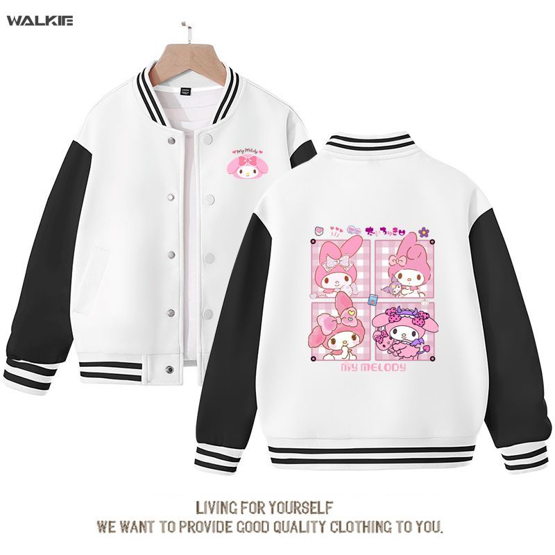 Áo Khoác Bóng Chày In Hoạt Hình My Melody Dễ Thương Cho Bé