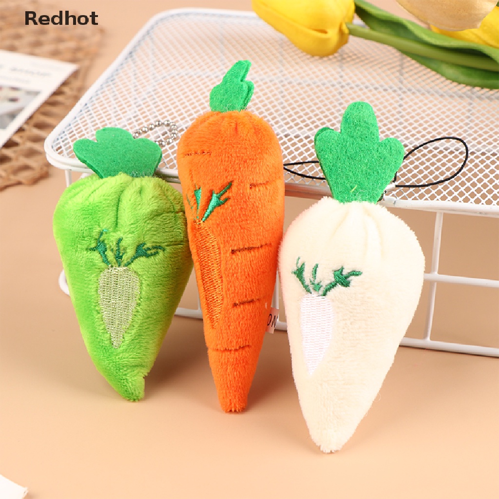 &lt; Redhot &gt; Móc Khóa Búp Bê Củ Cà Rốt Nhồi Bông Dễ Thương