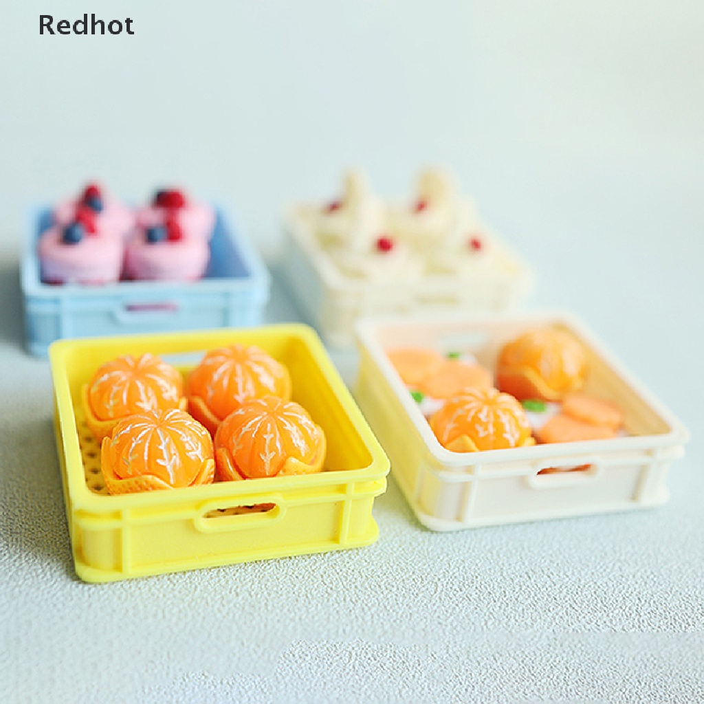 1 Bộ Giỏ Đựng Bánh Tráng Miệng 1 / 12 Trang Trí Nhà Búp Bê