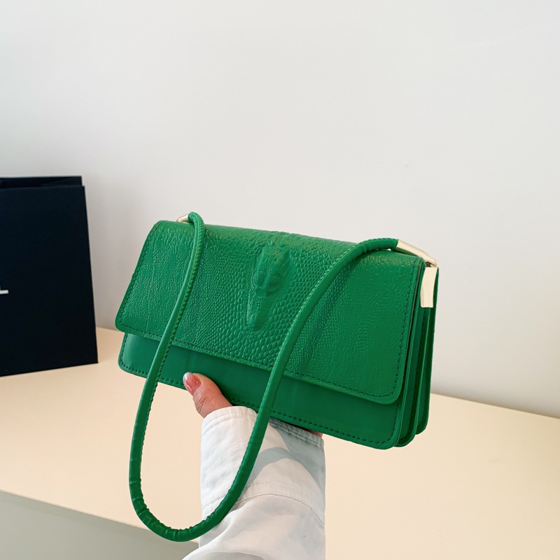 Túi Xách Họa Tiết Da Cá Sấu Đơn Giản Phong Cách Retro Thời Trang 2023 Cho Nữ