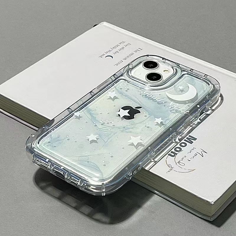 ✅Ốp Điện Thoại Thời Trang Cho Iphone111314Ốp Điện Thoại Cao Su Mềm Nhuộm Xanh Chống Sốc Cho Apple Pro12 max 6N1Z