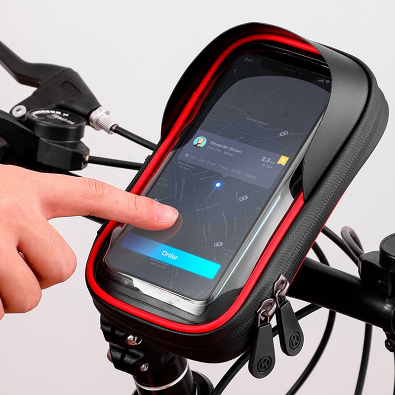 Giá Đỡ Điện Thoại Đa Năng Chống Thấm Nước Màu Đen Thông Dụng Gắn Xe Đạp /