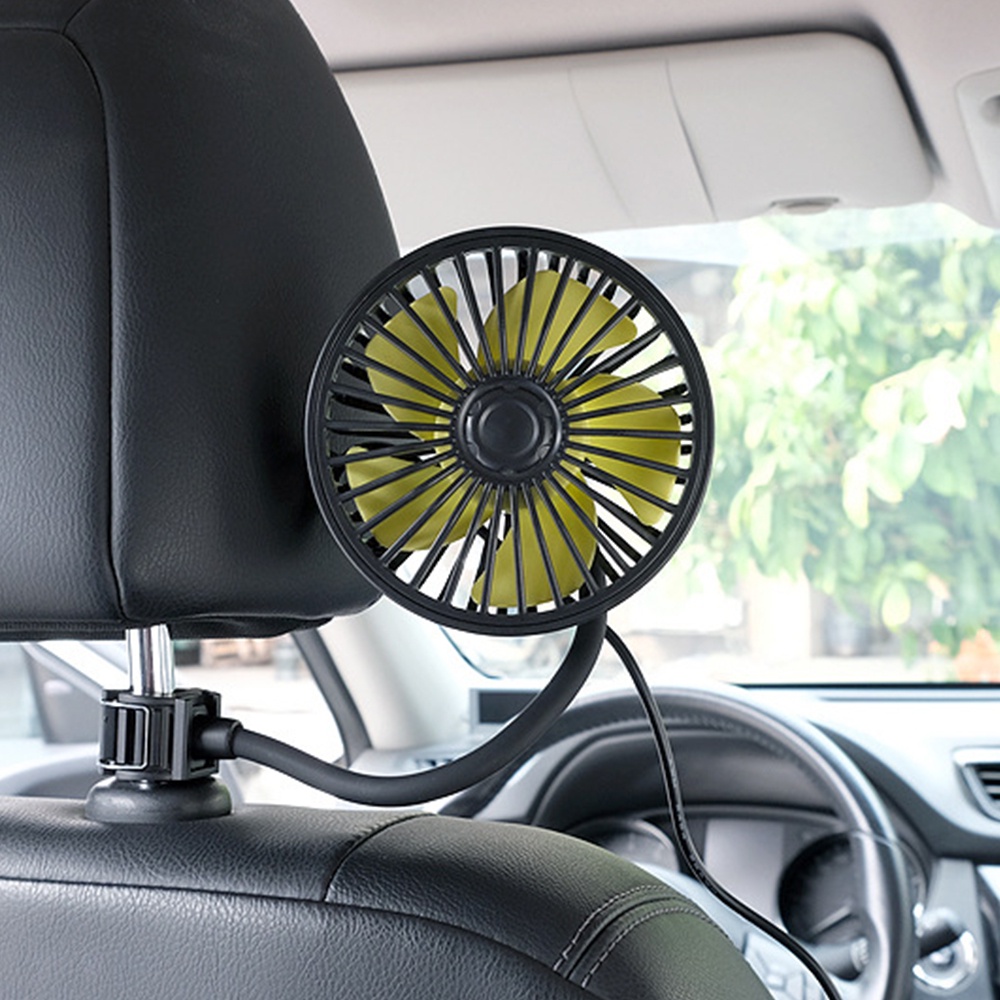 Quạt Điện Làm Mát USB Có Thể Gấp Gọn Xoay 360 Độ Dùng Trong Xe Hơi° Quạt Tản Nhiệt 3 Tốc Độ Cho SUV RV Pickup