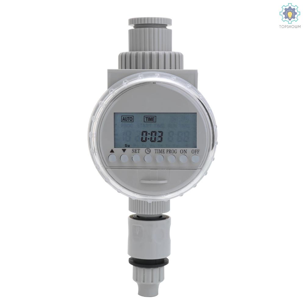 Thiết Bị Hẹn Giờ Tưới Nước Kỹ Thuật Số Màn Hình LCD Màu Trắng Điều Khiển Năng Lượng Mặt Trời Tự Động