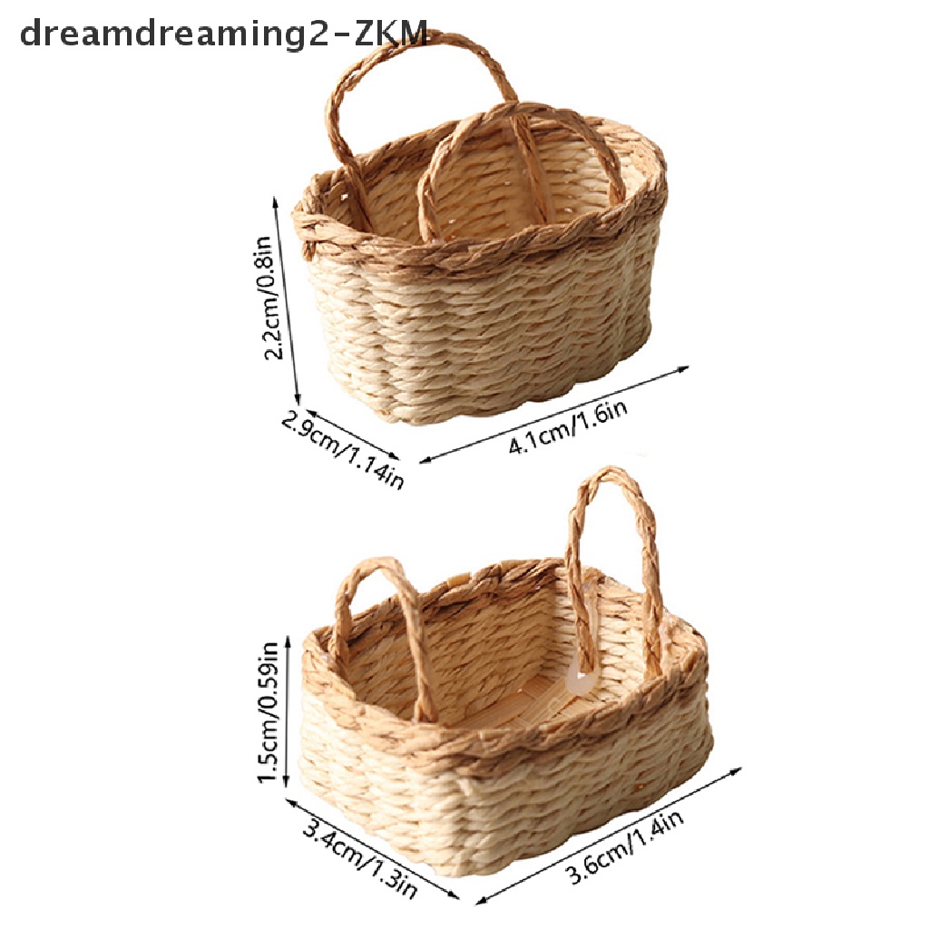 Giỏ Đan Đựng Rau Củ Quả Đồ Chơi Nhà Búp Bê Tỉ Lệ 1: 12