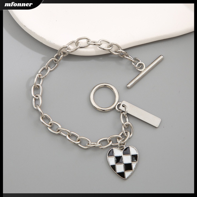 Vòng Tay Mặt Hình Bảng Đen Trắng Phong Cách Cổ Điển Cho Nam Và Nữ