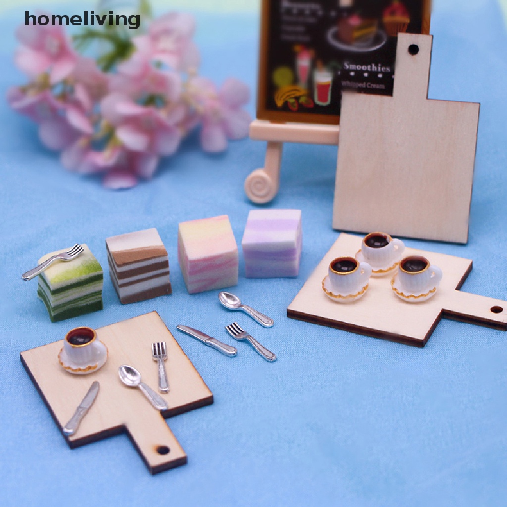 1 Bộ Bánh Cà Phê Trang Trí Nhà Búp Bê