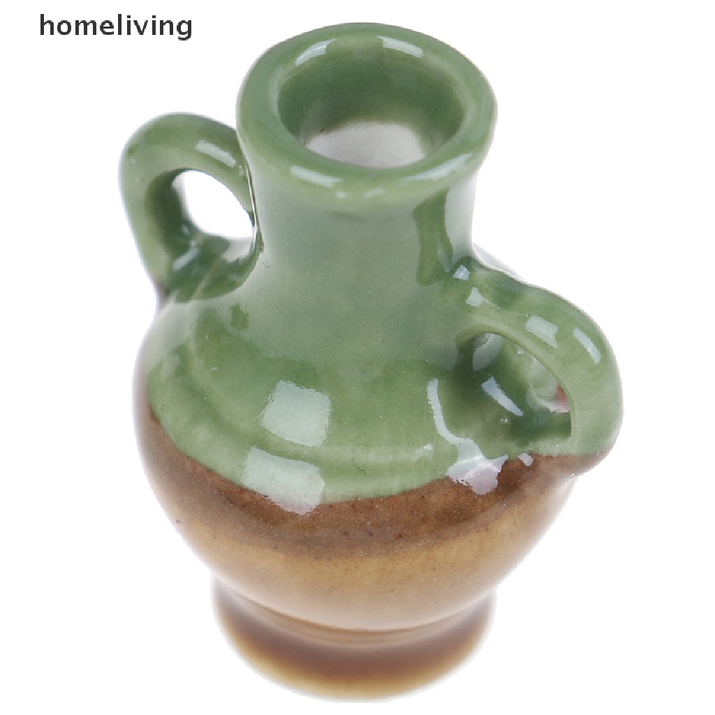 Set 2 Bình Hoa Gốm Mini Tỉ Lệ 1: 12 Trang Trí Nhà Búp Bê