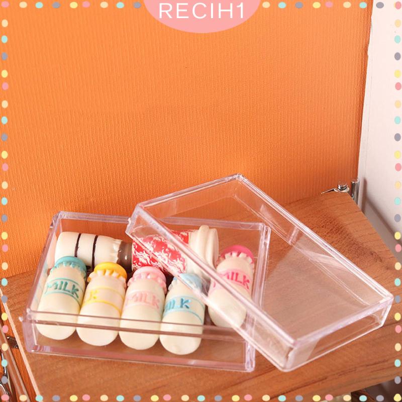 Hộp Đựng Đồ Chơi Mini Có Nắp Chống Bụi Trong Suốt Đa Năng Cho Nhà Búp Bê Tỉ Lệ 1 / 12