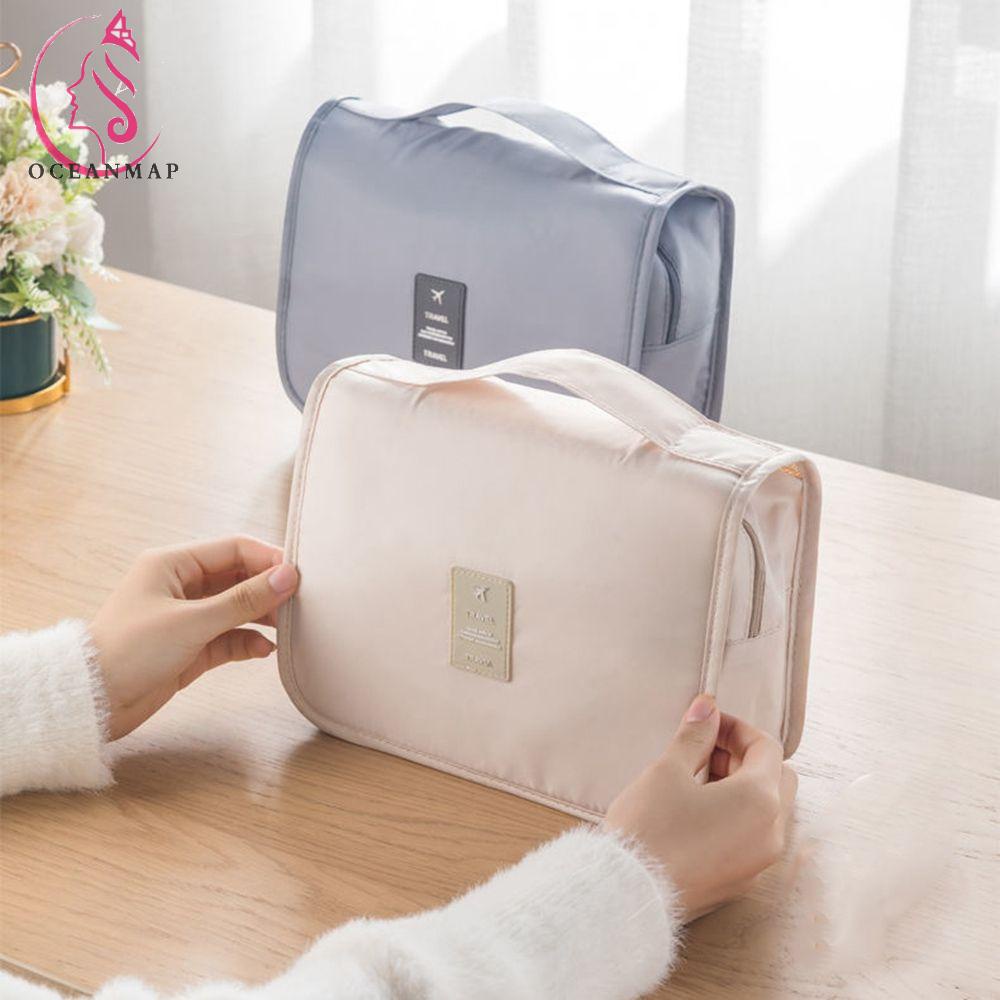 [Hàng mới về] Túi dây kéo nhiều ngăn sức chứa lớn dạng treo đựng đồ dùng cá nhân/ mỹ phẩm trang điểm thời trang