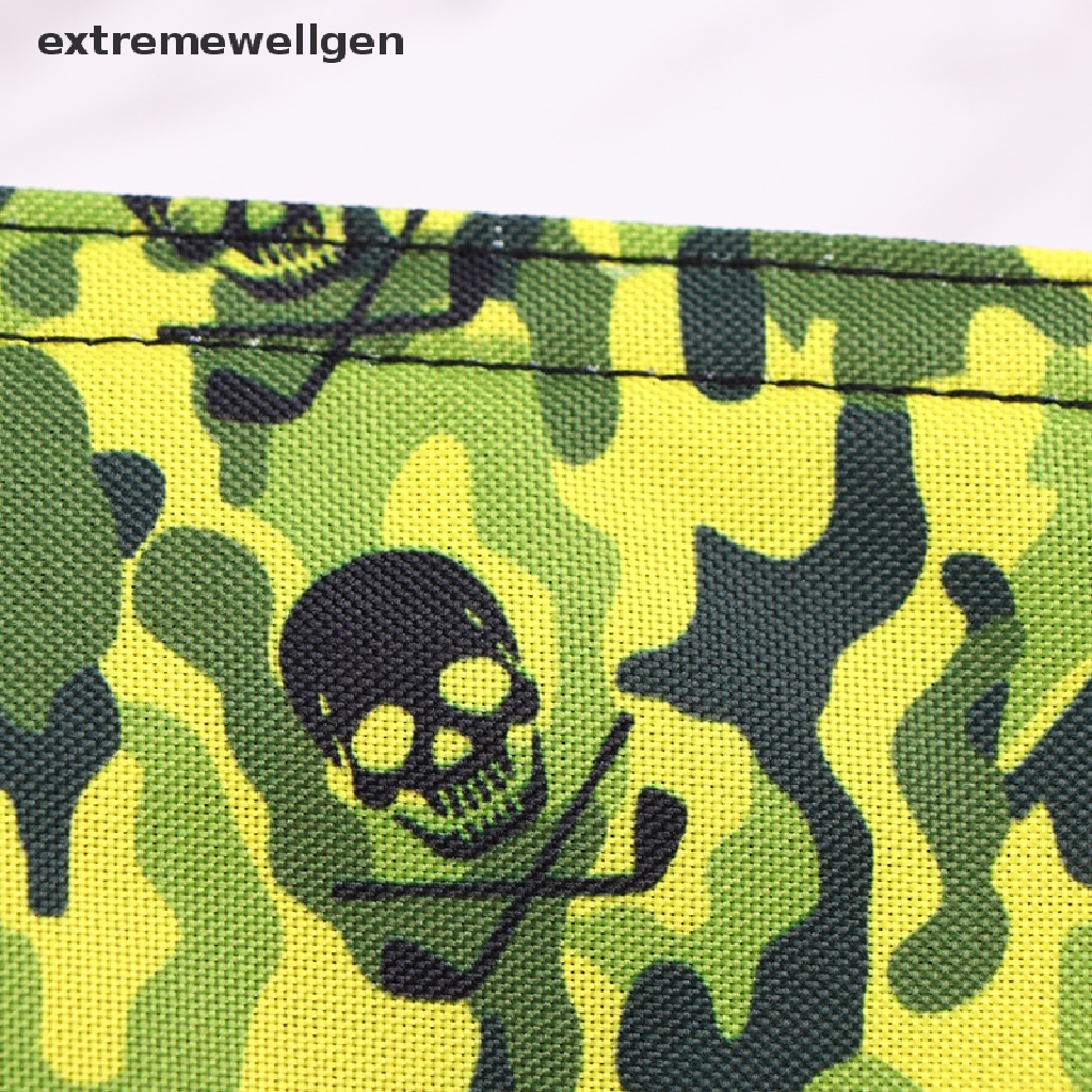 1 Khăn Lau Gậy Đánh Golf Bằng Sợi Microfiber Họa Tiết Đầu Lâu Rằn Ri