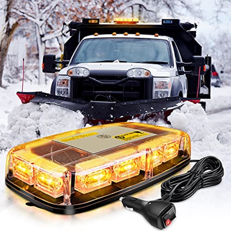 Đèn LED Nhấp Nháy 48 Bóng 12 Inch 12V 24V Cảnh Báo An Toàn Gắn Nóc Xe Hơi