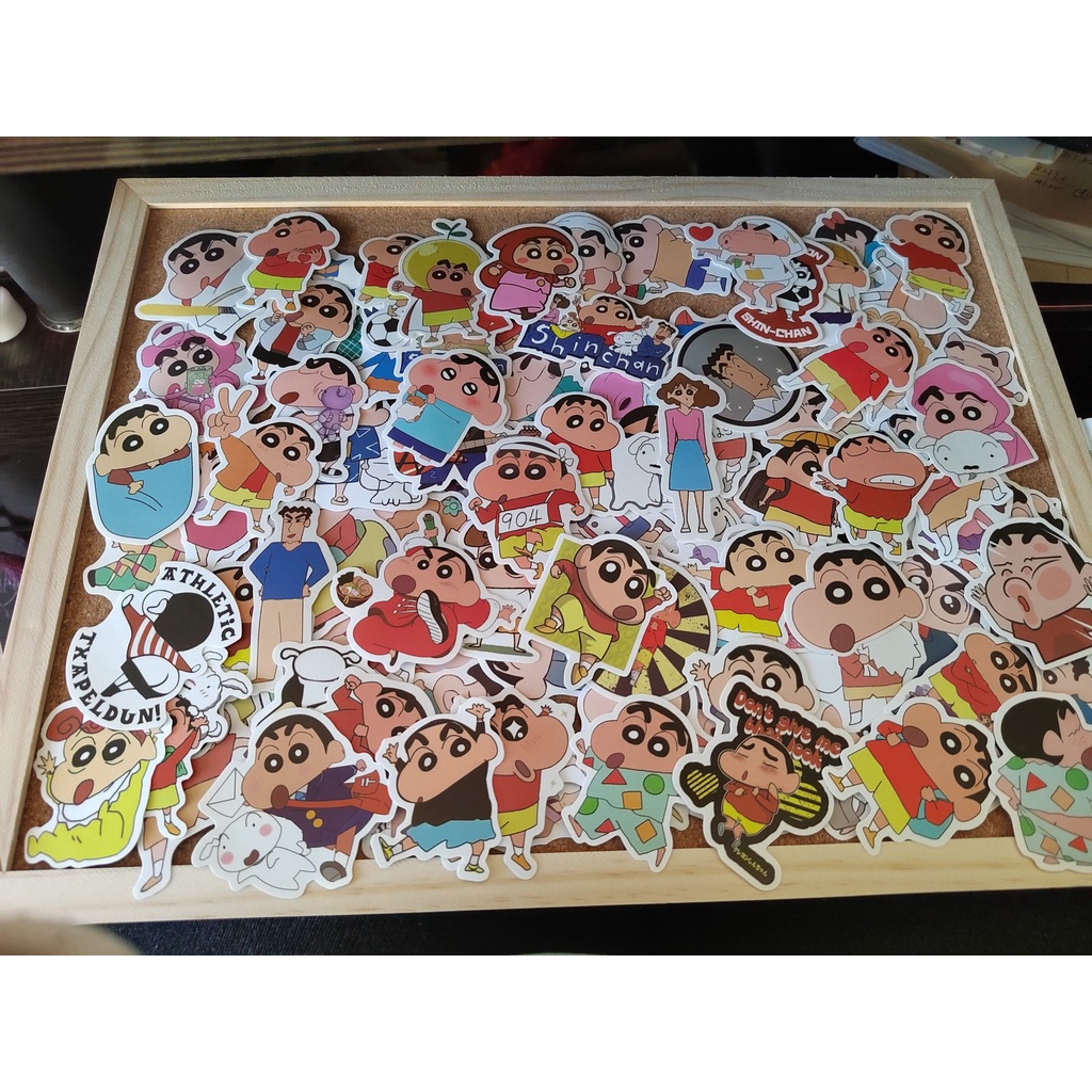 Bộ 50 / 100 Sticker Hoạt Hình Cậu Bé Bút Chì Xinh Xắn Trang Trí Sổ Tay / Điện Thoại