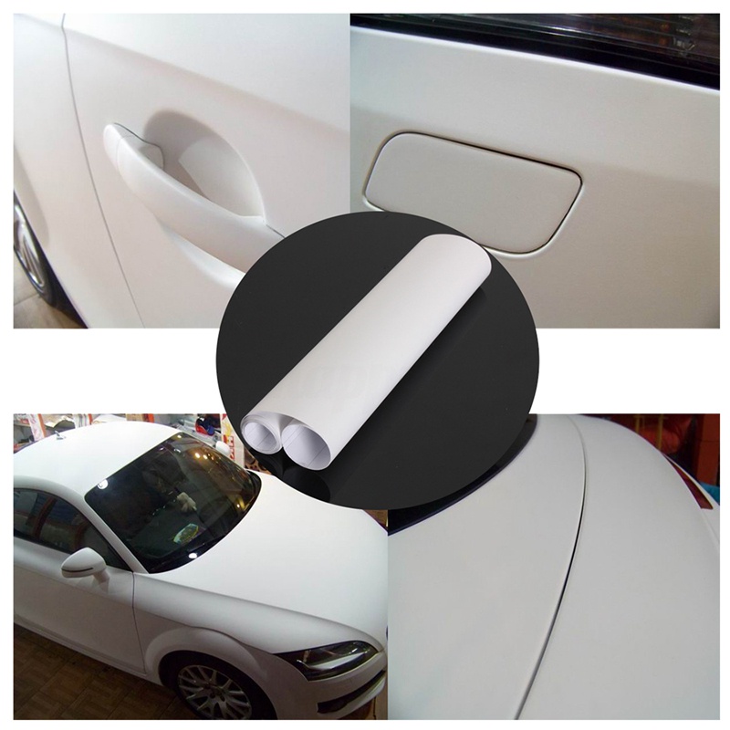 Cuộn Phim Vinyl Màu Trắng Bóng 150cm Dùng Dán Trang Trí Xe Hơi DIY