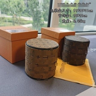 LV portable rotating small necklace box multi-layer jewelry jewelry box large capacity earring earring holder ring storage box