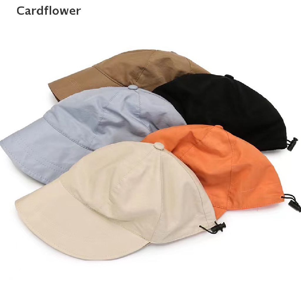 Mũ Vành Rộng Chống Nắng Dây Rút Có Thể Điều Chỉnh Được < Cardflower > Mũ Đi Biển Cho Nam Và Nữ