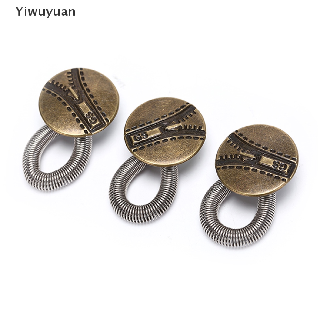 < Yiwuyuan > Set 6 Quần Jean Nới Rộng Lưng Co Giãn Cài Nút Kim Loại Sửa Chữa Tức Thì