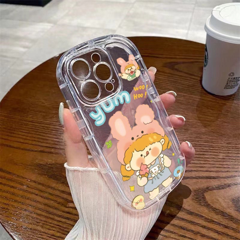 ✅Ốp Điện Thoại Dẻo Trong Suốt Họa Tiết Nón / Thỏ / Kem Dễ Thương Chống Sốc Cho Iphone1412 Promax 711 xr xs / 138p AM0C