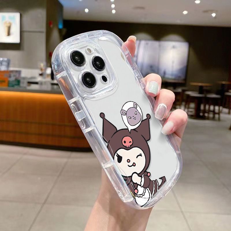 ✅Ốp Điện Thoại Dẻo Trong Suốt Họa Tiết Kuromi Dễ Thương Chống Sốc Cho Iphone11 / iphone14 Apple / xs13 promax xr8p 127 / K1U3