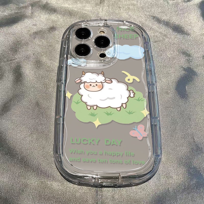 ✅Ốp Điện Thoại Dẻo Trong Suốt Họa Tiết Chú Cừu Nhỏ Dễ Thương Chống Sốc Cho Iphone14128P / Apple 13 7 xs / 11 / xr ZNRA