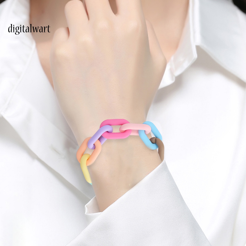 Kỹ Thuật Số| Vòng Tay Dây Xích Dày Dặn Nhiều Màu Sắc Dễ Thương Cho Nữ