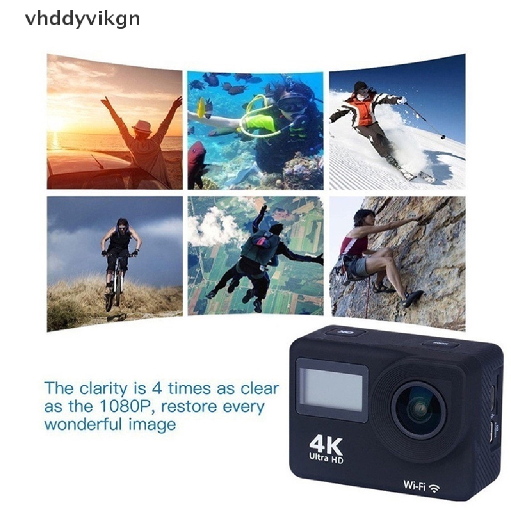 Camera Hành Trình Hai Màn Hình VHDD 4K 1080P HD 2 '' Chống Thấm Nước Kết Nối WiFi