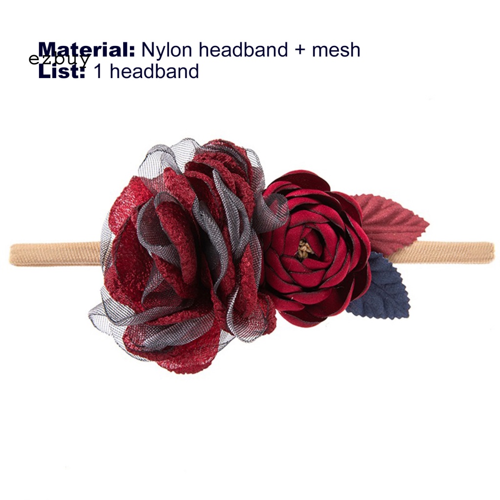 Băng Đô Hoa Hồng Mềm Mại Thoải Mái Sáng Tạo Cho Bé