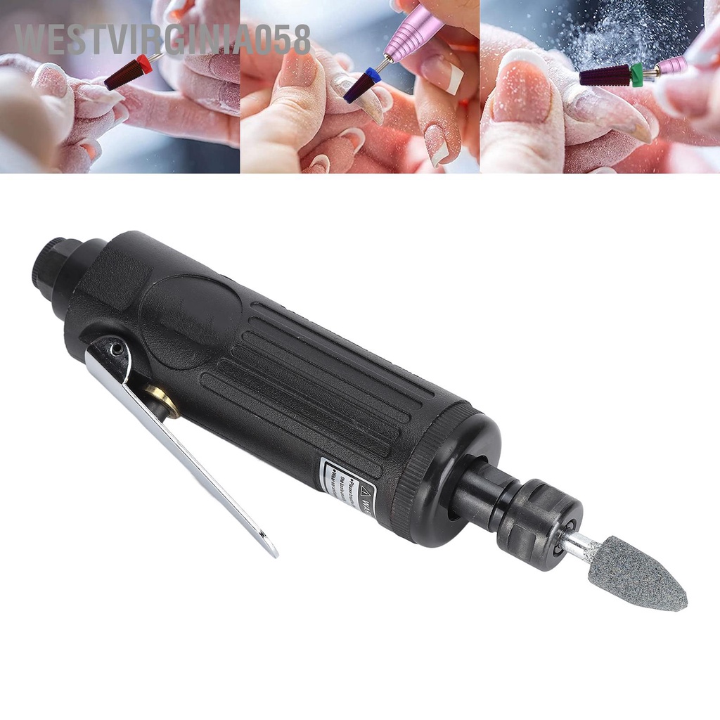 Westvirginia058 Bộ máy mài không khí công cụ đánh bóng bằng nén cầm tay với mâm cặp 1/4in 1/8in 22000RPM