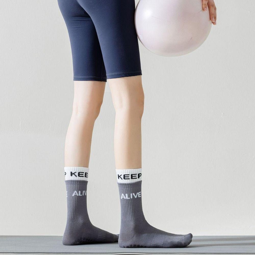 MXGOODS Vớ Thể Thao Bằng Silicon Chống Trượt Thoáng Khí Họa Tiết Kẻ Sọc Thời Trang Cho Nữ