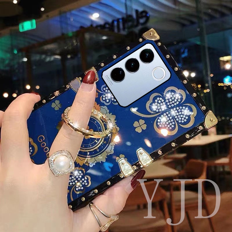 Ốp Điện Thoại Chống Sốc Hình Vuông Cho Vivo V27 Pro V27e