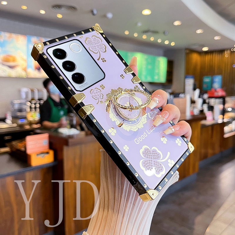 Ốp Điện Thoại Chống Sốc Hình Vuông Cho Vivo V27 Pro V27e