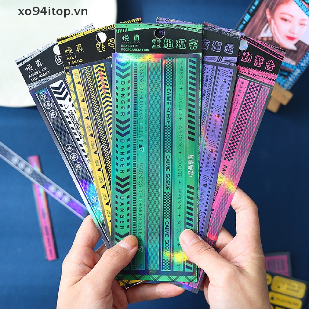 Xoitop Set 2 Miếng Dán Hình Trái Tim Cảnh Báo Dùng Trang Trí Sổ Tay Nhật Ký DIY